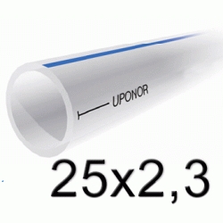 Metros de tubera Uponor Aqua Pipe natural PN6, S 25x2,3 en barras de 5 mts, Uponor Polietileno Reticulado Wirsbo Wisbo  Mtr POLITILENO Tuberias