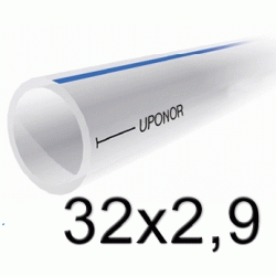 Metros de tubera Uponor Aqua Pipe natural PN6, S 32x2,9 en barras de 5 mts, Uponor Polietileno Reticulado Wirsbo Wisbo  Mts Mtr POLITILENO Tuberias