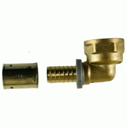 CODO DE 20 x 1/2 PARA PEX ISOLTUBEX, MIXTO HEMBRA COMPRESION APRIETE CODOS ACCESORIOS Figura 90 Fg 20x1/2