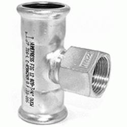 TE MIXTA CON ROSCA CENTRAL DE 18 1/2" 18 EN ACERO INOXIDABLE AISI - 316 PRESSFITTING ISOTUBI, derivacin deribacin PRESFITTING PRESFITING PRESSFITING PRESFITTING INOX PRENSAR PRESINOX PRESS INOX PRESSINOX