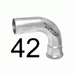 CODO DE 90 MACHO HEMBRA DE 42 mm EN ACERO INOXIDABLE AISI - 316 PRESSFITTING ISOTUBI F04426, CURVA CURBA mh m-h (MH) ( MH ) PRESFITTING PRESFITING PRESSFITING PRESFITTING INOX PRENSAR PRESINOX PRESS INOX PRESSINOX M/H