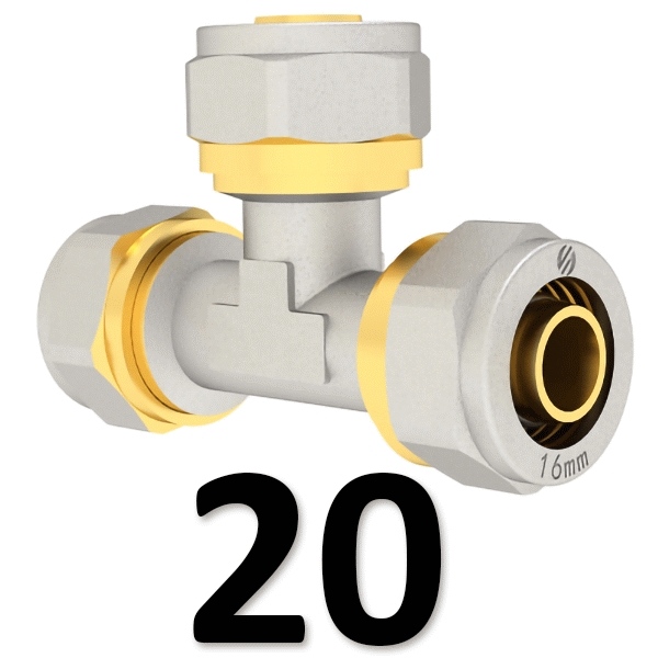 TE IGUAL DE 20 FITTINGS COMPRESION ARCO, multicapa