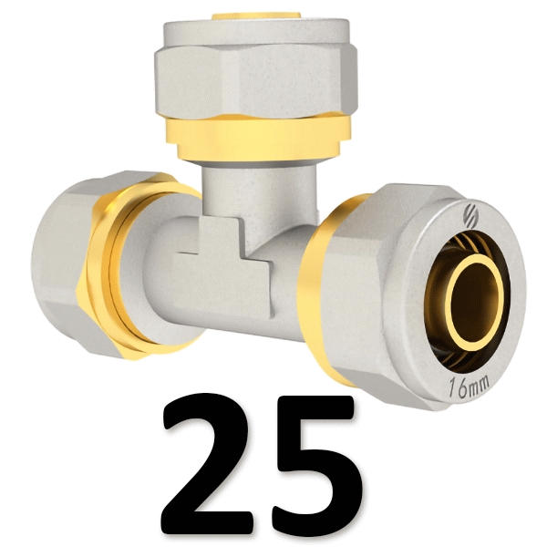 TE IGUAL DE 25 FITTINGS COMPRESION ARCO, multicapa