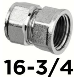 RACOR HEMBRA DE 16 x 3/4 FITTINGS COMPRESION ARCO, terminal rosca con Racords Enlace TRH multicapa