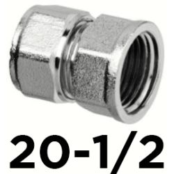 RACOR HEMBRA DE 20 x 1/2 FITTINGS COMPRESION ARCO, terminal rosca con Racords Enlace TRH multicapa