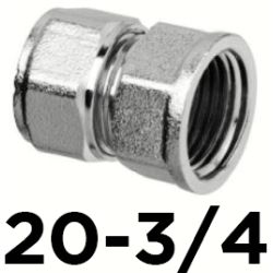 RACOR HEMBRA DE 20 x 3/4 FITTINGS COMPRESION ARCO, terminal rosca con Racords Enlace TRH multicapa