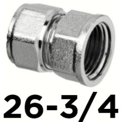 RACOR HEMBRA DE 26 x 3/4 FITTINGS COMPRESION ARCO, terminal rosca con Racords Enlace TRH 25 multicapa