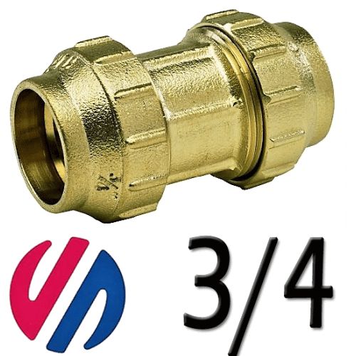 K 63 manguito enlace de metal de 3/4 ( 25mm ) para tubo de polietileno ARCO 46025, K63 K-63 K/63 8428519027103 Racor Fittings Fitings Accesorio Kas Uniones, Engarce, Enchufe, Ensamble, Enganche, Empalme, Acoplamiento Conexin TUBO politileno laton Racords Tuberias Enpalmes Empalmar Enpalmar Saiplen Sayplen