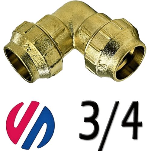 K 64 codo de metal todo tubo de 3/4 (25mm ) para tubo de polietileno ARCO 47025, K64 K-64 K/64 8428519027172 Fittings Polietileno Fitings Accesorio Kas politileno todo goma laton Racords Tubos Tuberias Saiplen Sayplen