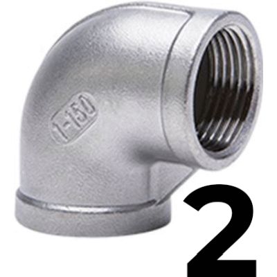 CODO 90 H/H ACERO INOX 316 GEBO DE 2, iguales elbow steel 90 inoxidable curvas curve curbas F/F FEMALE HEMBRA SAME EQUAL