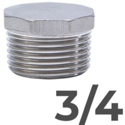 TAPON MACHO HEXAGONAL ACERO INOX 316 GEBO DE 3/4, 