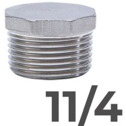 TAPON MACHO HEXAGONAL ACERO INOX 316 GEBO DE 11/4, 