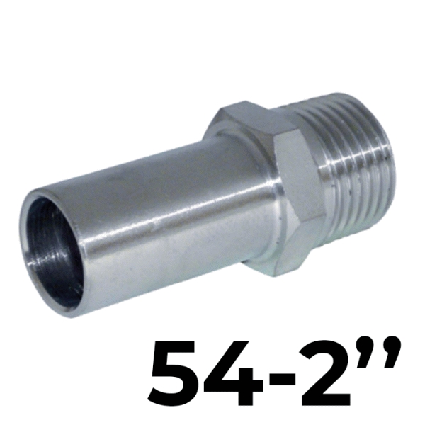 Adaptador macho inoxpres 54 - 2"  INOX A316L, 