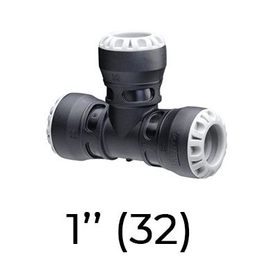 K66 te igual enlace rpido de 1 (32 mm) para polietileno, 