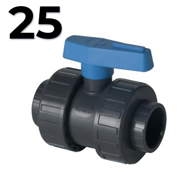 LLAVE DE ESFERA DE PVC PARA ENCOLAR DE 25 PLASSON, Vlvula piscina dimetro 11150025 8024809020054