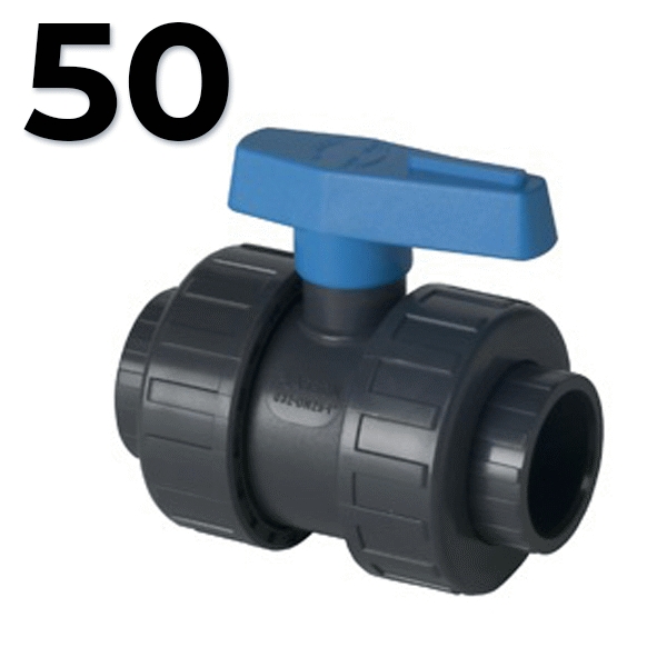 LLAVE DE ESFERA DE PVC PARA ENCOLAR DE 50 PLASSON, Vlvula piscina dimetro 8024809020092 11150050