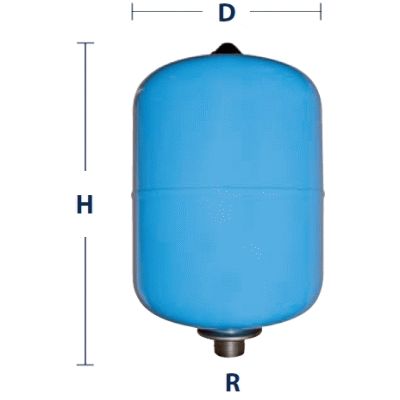 Acumulador hidroneumatico vert. con carga de nitrogeno 12 AMR PLUS INOX 12L ref.06101210 IBAIONDO, CALDERIN HIDROESFERA 12AMF SOBRE BOMBAS PARA GRUPOS DE PRESION CONEXION DE 1" 10 BARES ibalondo ibilondo 12LITROS 12LTS Ibayondo Ltrs Lts