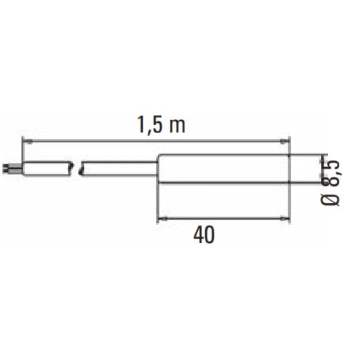 SONDA DE INMERSION EBERLE F 894002 PARA TERMOSTATOS ITR Y UTR TEMPER CLIMA, CODIGO 0660372