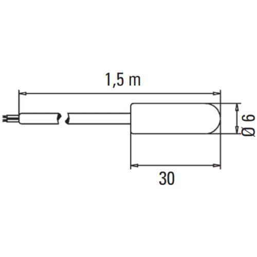 SONDA DE RETORNO EBERLE SN8PCL 1500 PARA TERMOSTATOS U12/L U22/W U22/R Y FCU 32 W/S TEMPER CLIMA, CODIGO 0666100