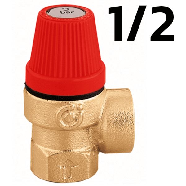 VALVULA DE SEGURIDAD HEMBRA  DE 1/2" DE 3 BAR PARA CALEFACCION REF. 311430 CALEFFI, ECNMC RECOMENDADO CAMPO DE TEMPERATURA DE 5 A 110 C CALEFI GRIFO LLAVE DE ESCAPE BALBULAS Seguridat Calderas para valvulas 8016615003529