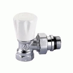 VALVULA ESCUADRA MANUAL CROMADA HEMBRA DE 3/8" PARA RADIADOR REF. 411302 CALEFFI, LLAVE CALEFI PARA RADIADOR DE CALEFACCION BALBULAS Radiadores de paso Regulacion corte