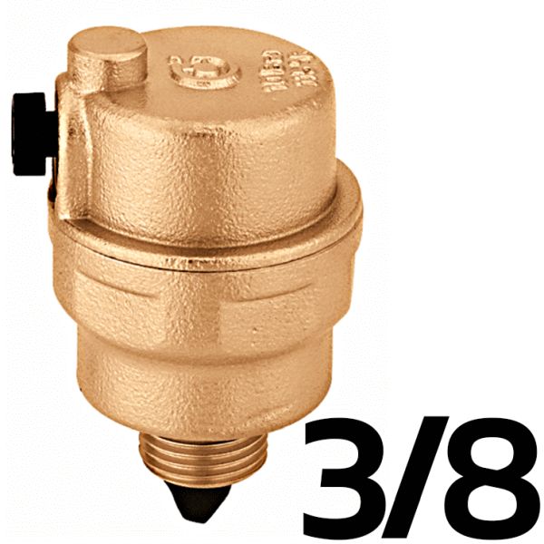 PURGADOR AUTOMATICO DE AIRE PARA COLUMNA DE 3/8" MACHO ROBOCAL REF. 502430 CALEFFI, RECOMENDADO ECNMC VALVULAS AUTOMATICA DE PURGA PARA PURGAR AIRE CALEFI PRESION MAXIMA SERVICIO 10 BAR PRESION MAXIMA DESCARGA 4 BAR TEMPERATURA MAXIMA 110 C BALBULAS Purgadores quitar aire 8016615009811