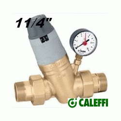 REDUCTOR DE PRESION DE 11/4" CON INDICADOR DE PRE-REGULACION Y MANONETRO REF. 535071 CALEFFI, 1 1/4 1-1/4 ECNMC RECOMENDADO VALVULAS REDUCTORA DE PRESION CONEXION CON ENLACES MACHO DE 11/4" PRESION MAXIMA AGUAS ARRIBA 25 BAR PRESION CALIBRACION AGUAS ABAJO DE 1 A 6 BAR TEMPERATURA MAXIMA DE TRABAJO 60 C CALEFI BALBULAS reguladores