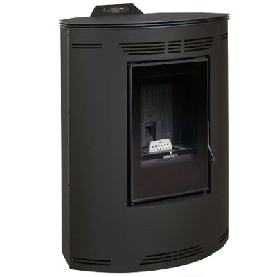 ESTUFA DE PELLET DE 12 KW PRINCESA-NE COLOR NEGRO BRONPI, BRASERO HORNILLO PELLETS BIOMASA