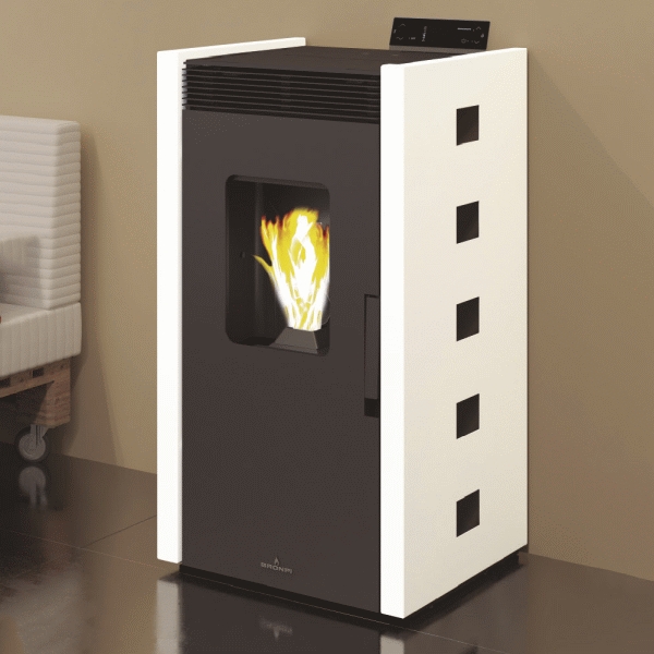 Estufa de pellet de 9 KW ZOE COLOR MARFIL BRONPI ZOE-MF BRONPI, 