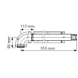 Kit conjunto coaxial aspiracion / descarga de 60/100 REF:8099301 - SIME, recambio repuestos evacuacin humos