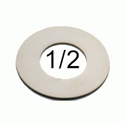 GOMA PLANA DE 1/2" ( 20 x 45 x 2) BLANCA, ARANDELA PLANA DE GOMA BL BLA REF. 840-33 84033 Blanco Juntas