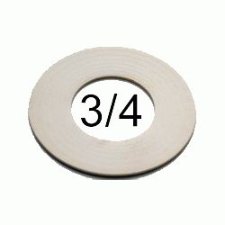 GOMA PLANA 3/4" (25 x 60 x 2) BLANCA, ARANDELA PLANA DE GOMA BL BLA REF. 840-34 84034 Blanco juntas zxzx