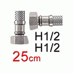 UNIFLEX MALLA HEMBRA HEMBRA DE 1/2 DE 25cm TUCAI, Latiguillo Conexin Malla Flexible Rabillo HH Recomendado ECNMC H/H H-H