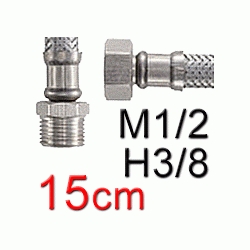 UNIFLEX MALLA MACHO HEMBRA DE 1/2 A 3/8 DE 15cm TUCAI, Latiguillo Conexin Malla Flexible Rabillo MH (MH) ( MH ) (M-H) ( M-H ) M/H