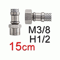 UNIFLEX MALLA MACHO HEMBRA DE 3/8 A 1/2 DE 15cm TUCAI, Latiguillo Conexin Malla Flexible Rabillo MH (MH) ( MH ) (M-H) ( M-H ) M/H