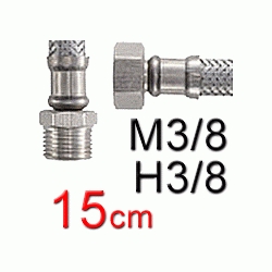 UNIFLEX MALLA MACHO HEMBRA DE 3/8 DE 15cm TUCAI, Latiguillo Conexin Malla Flexible Rabillo MH (MH) ( MH ) (M-H) ( M-H ) M/H