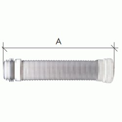 C 156 MANGUITO DESAGE CON JUNTA LABIA FLEXIBLE Y EXTENSIBLE DE 400 mm PARA INODORO CREARPLAST, 061156 C-156 C156 PARA WC WATER VATER TAZA Manguilla Bater Evacuacion W.C.  Salida Muelle Acordeon