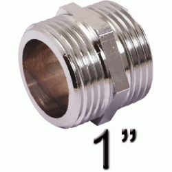 MACHON DE METAL Fg 280 CROMADO DE 1, DE LATON MM M-M MAMELON CROMO CRO CROMADA mechones machones 280 Roscados Dobles