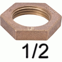 TUERCA DE METAL Fg 312 HEXAGONAL DE 1/2, TUERCA CORREDERA LATON