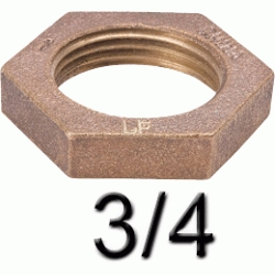 TUERCA DE METAL Fg 312 HEXAGONAL DE 3/4, TUERCA CORREDERA LATON