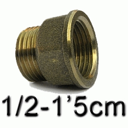 ALARGADERA DE METAL DE 1/2 x 1.5cm SUPER, ALARGADOR PROLONGADOR RACOR MARSELLA LATON Racords Alargo