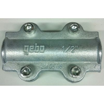 ABRAZADERA TAPAPOROS ESTANCA DE 1/2" LARGA TIPO DS PARA TUBO DE HIERRO GEBO, 01.252.28.01 012522801 PARA TUBO DE ACERO ABRAZADERAS REPARACION Garras Soportes GEVO Largos Galvanizado sin roscas Racords racors Tuberias Enlaces