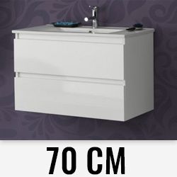 Conjunto BEVERLY 70 2C suspendido (mueble y lavabo) Blanco Brillo VALMAN, lababo lababos lavabo suspendido brillo economico wall hung vanity unit and basin two drawers