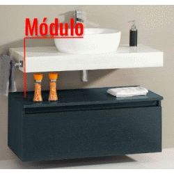 Mulo suspendido TERRA 900 1C con tapa superior Roble Natural VALMAN, 