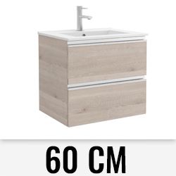 Mueble SPIRIT de 600mm 2 cajones Natural SALGAR 26815 (Tiradores No Incluidos, Ver Coleccion), lavavos lababos labavos washbasin basin for the de bao 2 dos cajones suspendido wall hung vanity unit and basin two drawers