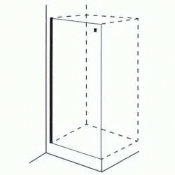 CABINA DUCHA LUR 2 REF. 2521 DE 1 FIJO 1 PUERTA CORRED + LAT FIJO HASTA 2100mm CRIS TRANSPARENTE VEL, 