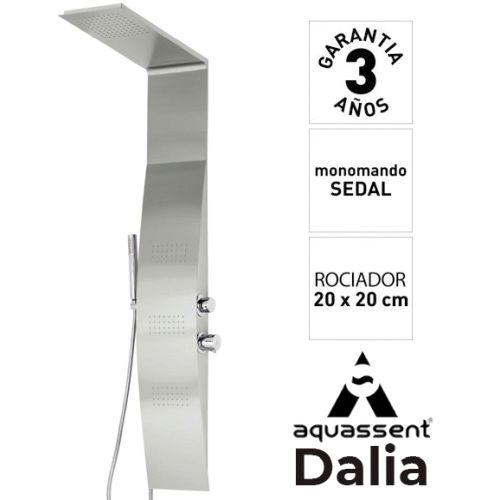 Columna de ducha DALIA con monomando Cromo AQUASSENT 03000DALIA, panel shower 03000DALIA 8436576064719 AQUASENT ACUASENT ACUASSENT economica barata ecnm