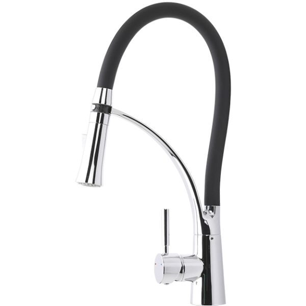 MONOMANDO DE FREGADERO NESSY REF: 03100NESSY - AQUASSENT, Fregaderas fregaderos picas repisa bancada kitchen faucet one lever GRIFERIAS GRIFOS MEZCLADOR GRIFOS CRO CROMO CROMADA sink ALTO HIGH 400 425 8436576065976 cocina lavadero lavadora negro rociador orientable