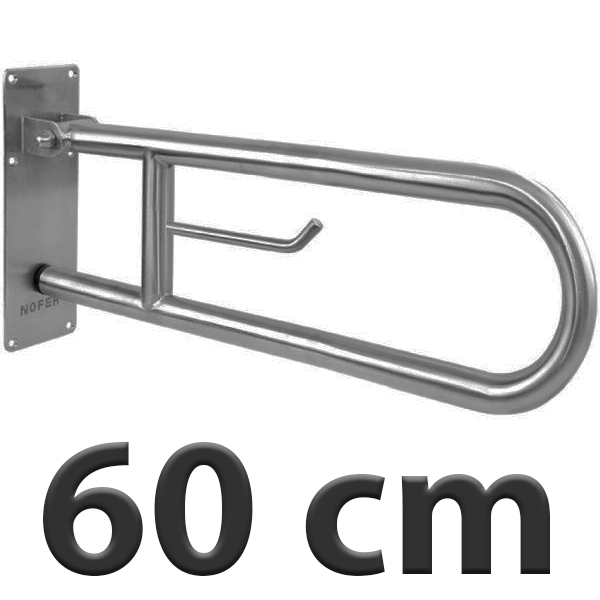 Barra abatible de apoyo de 600 mm Acero Inox Satinado Ref. 15051.60.GES.S GESCO PLUS, 