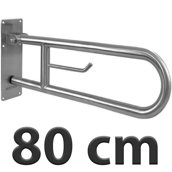 Barra abatible de apoyo de 800 mm Acero Inox Satinado Ref. 15051.80.GES.S GESCO PLUS, 